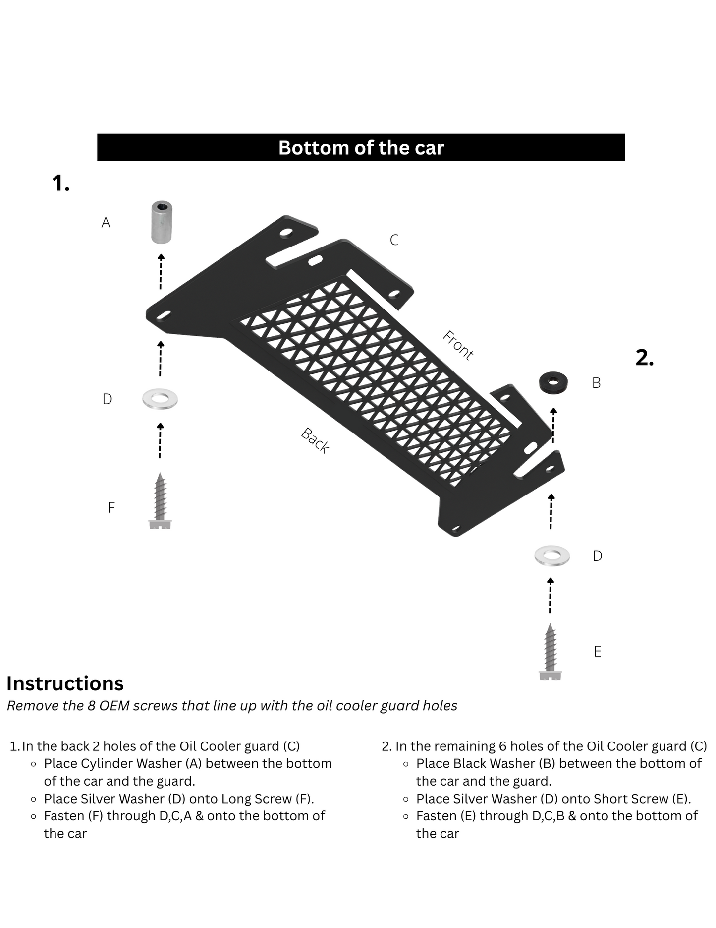 BMW G8X S58 Oil Cooler Guard